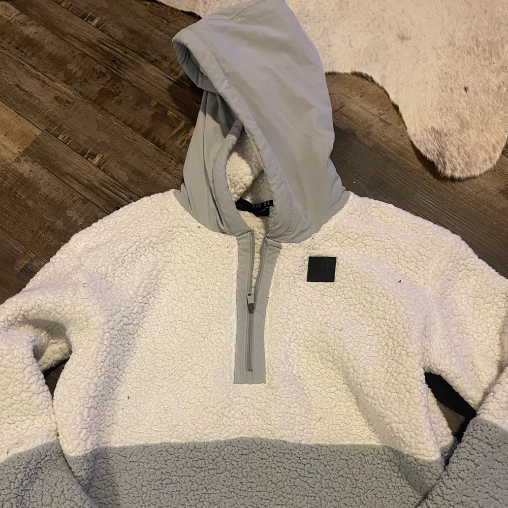 Under Armour Youth XXL Cozy Sherpa Kids Jacket - Gray and White